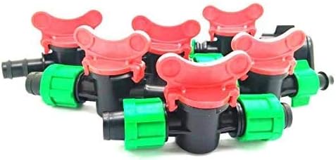 (50-Pack) Drip Irrigation Tubing 1/2" Universal Shut Off Valve - Perma Connector Barbed Locking Fitting - Fits All Brands 16-17mm Drip Tape & Tubing (50, Shut Off Valve) by OneStopOutdoor