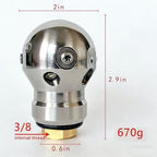 3/8" Rotary Jetter Nozzle High Pressure Cleaning 360 Degree Rotary Cleaning Lamp Sewer Jet Nozzle Pipe Drain Cleaning Rotating (3/8 Female 120LPM) - Image 3