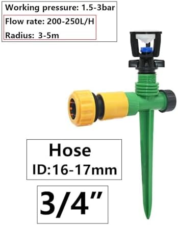 1pc 360 Degree Rotating Garden Watering Sprinkler 1/2" Male Thread Irrigation Nozzle for Farm and Lawn(J) - Image 2