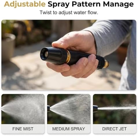 Jet Nozzle Power Washer for Garden Hose, Heavy Duty Adjustable Hose Nozzle, Garden Hose Nozzle High Pressure Powerful Cleaning Spray Evenly, High Pressure Hose Nozzle for Car Washing (B, 3pcs) - Image 3