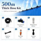 Outdoor Misting Nozzle Tee Kit - Automatic Watering Atomizing Irrigation System, Easy to Install Garden Cooling Mist Sprayer (500m-1640.4ft) - Image 3