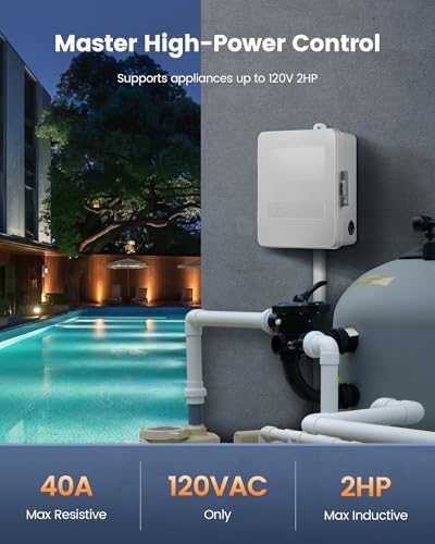 SURAIELEC Digital Pool Timer, 40AMP 120V 2HP, 7-Day Programmable Timer - Image 3