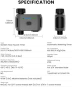 [No Blutooth Hub Required] Sprinkly Smart Lawn & Garden Hose Wifi Water Timer – 1 Zone Wi-Fi 6 Sprinkler Controller, Compatible with Alexa and Google Assistant, Auto/Manual/Rain Delay, IP55 Waterproof - Image 2