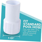 Male Iron Thread Flexible Tap Adapters Hose Connector Fittings Set,Air Line Connectors Hose Fitting Quick Connectors Air Coupler and Plug Set, 4Pcs Replace Pool Hose Coupler White Connector Inlet Conn - Image 2