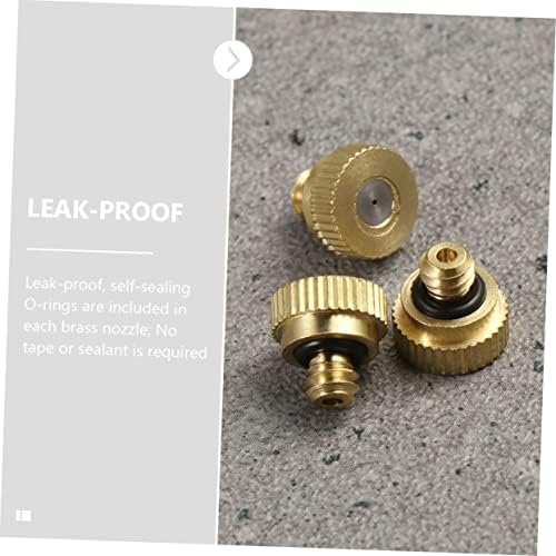 Yardwe 120pcs Low Pressure Misting Nozzles for Outdoor Cooling System Brass Atomizing Sprayer for Garden Hose Easy Installation for Watering and Cooling - Image 7