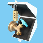 Outdoor Faucet Iock System - Insulated Faucet Iock and Garden Hose Bib Iock Cover, Made of Steel- Prevents Water Theft and Stops Unauthorized Use, Easy to Install White - Image 2