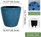 Dexceder 15x14 Self Watering Planter with Wheels (Peacock Blue Gradient) - Image 3