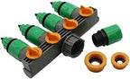 PVC Pipe Fitting Furniture Grade 4 Way Garden Water Tap Adaptor Hose Splitter Quick Connectors Garden Watering Irrigation Supplies 1/4 or 3/8 Inch Hose Connector (Color : Grey, Diameter : 1/2'') - Image 7