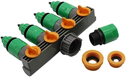 PVC Pipe Fitting Furniture Grade 4 Way Garden Water Tap Adaptor Hose Splitter Quick Connectors Garden Watering Irrigation Supplies 1/4 or 3/8 Inch Hose Connector (Color : Grey, Diameter : 1/2'') - Image 7