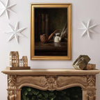 Gold Vintage Framed Still Life Pipe and Quill Wall Art - Image 4