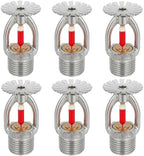 6pc Fire Sprinkler Head Pendent Type, 155℉ Fire Sprinkler Heads 1/2" Inch Thread 68°C Quick Response Water Spray Down 1/2" NPT for Home/Commericial/Workshop/Residential Building (Pendent Type) (6) by Bestopper