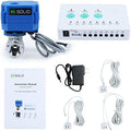 U.S. Solid Water Leak Detector with Auto Shut-Off Valve & Sound Alarm, 1/2" NSF Certified 304SS Motorized Ball Valve with 3 Sensors, Smart Sensor System for Water Heaters, Laundry & Flood Prevention by USSolid