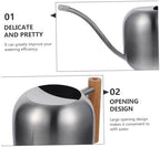 HANABASS 1200ml Long Spout Watering Can Indoor Plant Watering Can Metal Small for Indoor Plants (Silver) - Image 7