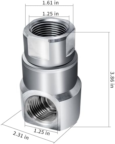 1 Inch FXF Heavy Duty Hose Reel Swivel with Grease Zerk - Hose Reel Parts Fitting with ISO 9001 Certification - Ideal for Home and Industrial Steel Hose Reels - Genuine Super Swivel - Image 4