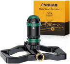 FANHAO Gear Drive Sprinkler with Metal Base, Adjustable Lawn Sprinkler by FANHAO