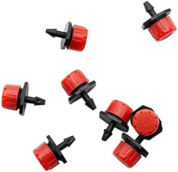 Garden Sprinkler Adjustable Dripper Red Micro Drip Irrigation Watering Anti-Clogging Emitter Garden Supplies for 1/4 Inch Hose 50 Pcs - Image 7