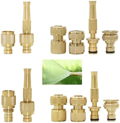 Garden supplies Copper High Pressure Nozzle Car Wash Watering Garden Hose Water Guns Adjustable Spray Hose Brass Sprinklers Nozzle(D) by Unknown