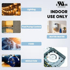 T104 24-Hour Heavy-Duty Mechanical Timer,40A DPST,208-240V Commercial Timer - Image 3