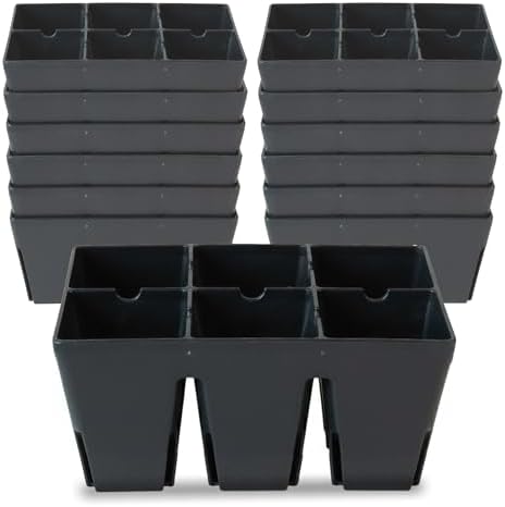 Epic Gardening 6-Cell Seed Starter Tray - 12 Trays - Black by EpicGardening