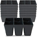 Epic Gardening 6-Cell Seed Starter Tray - 12 Trays - Black by EpicGardening