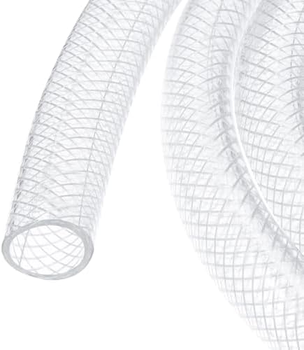 MECCANIXITY Braided Clear PVC Vinyl Tubing 3/4" ID PVC Tube High Pressure Water Hose 50ft for Industrial Tubing, Pump, 19mm x 23mm by MECCANIXITY