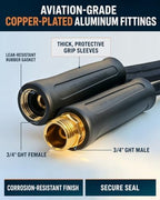 Garden Hose 25 FT, Non-Expanding, 700 PSI Burst, 10-Pattern Nozzle - Image 3