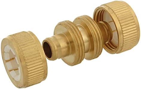 Amig - Hose Repair - 3/4" - Ideal for Easy Water Leak Repair - Quick and Easy Connection - Made with Brass - Matte Gold - Image 3