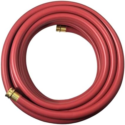Flexon Flextreme 5/8" x 50ft Red Synthetic Performance Rubber Garden Hose – Lightweight, All-Weather Flexibility, Heavy-Duty, Kink-Resistant, Solid Brass Couplings, Watering Hose for Lawn & Garden - Image 2