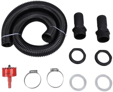 Rain Hose Connector Kit 39.4 Inch Plastic Rain Diverter Linking Kit for Rainwater Collection System (with Hole Opener) by Kuuleyn