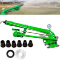 Agricultural Irrigation Sprinkler, Heavy-Duty Impulse Impact Sprinkler with Pressure Gauge and Replacement Nozzle, 360° Rotary Large-Area Watering Spray, Flange Connection, for Farm Lawn Garden by Unknown