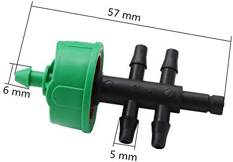 Spray Water Connection 100 Sets Garden Pressure Current Regulator L/4L/8L Steady Flow Dripper With 3/5mm 4-way Hose Splitters Irrigation Device (Color : 8L) - Image 3