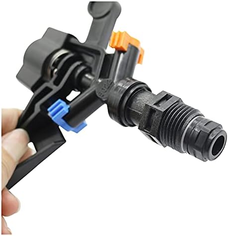 Rotate Rocker Arm Sprinkler 360 Degrees Auto-Rotate Two Holes Water Head Agriculture Tools 1/2" Male Thread 20 Pcs Landscape Gardening (Color : Black) - Image 5