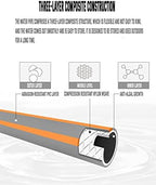 3-Layer Composite Construction Garden Hose, 3/4" Hose, Anti-Tangle Garden Hose, Enhanced Tangle Resistance(Size:50M//164FT,Color:Red) - Image 2