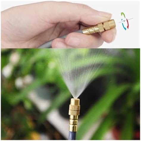 Flexible Brass Adjustable Spray Kit Gray 3/8"PE Hose Quick Connect Fogging Cooling Dedusting Watering System for Garden(20m Kit) - Image 6