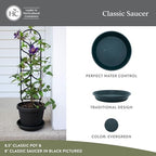 The HC Companies Flower Pot Saucers - Plastic Plant Saucer for Outdoors & Indoors - Traditional Design Plant Pot Trays for Water Drainage - Durable & Stylish Round Plant Tray (17.5-inch Evergreen) - Image 2