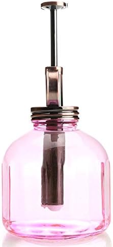 Plant Mister- Pink Glass Bottle & Brass Sprayer (Antique Copper) - Image 2