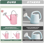Metal Watering Can for Outdoor Plants, 1.7 Gallon Pink Garden Watering Can for Flower, Houseplants, Galvanized Finish - Image 6