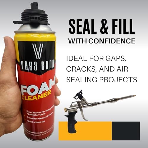 Vega Bond Spray Foam Gun with 360° Swivel Tip Heavy-Duty Pro Gun + Cleaner - Image 3