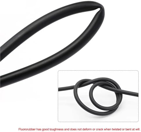 FKM Viton Oil Tube, High Temperature Resistance Fluorine Rubber Hose Diameter 2-16mm 1/2/5/10m(1M,ID 7mm x OD 10mm) - Image 6