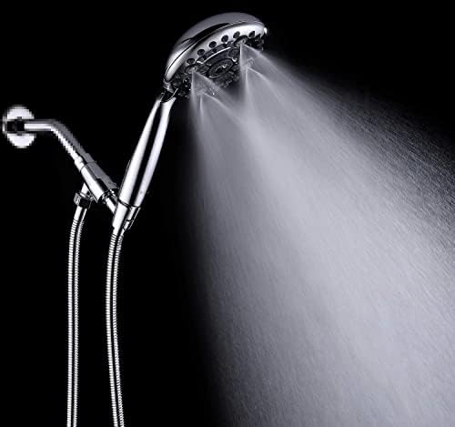 G-Promise High Pressure 6 Mode Hand Held Shower Head with Extra Long Hose - Image 3