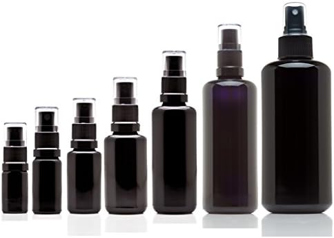 Infinity Jars Black Ultraviolet Glass Fine Mist Spray Bottle Variety Pack by InfinityJars