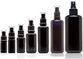 Infinity Jars Black Ultraviolet Glass Fine Mist Spray Bottle Variety Pack by InfinityJars