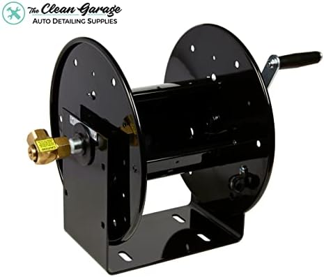 The Clean Garage Cox Custom High Pressure Hose Reel Black | Hand Crank | Up To 100' Hose - Image 2