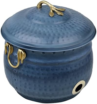 LifeSmart Garden Hose Storage Holder Pot with Lid Antique Green | Expandable Water Hose Container 12 x 16 inches Hold up To 100 ft Outdoor or Indoor Use - Image 4