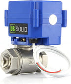 U.S. Solid Motorized Ball Valve- 1/2" NSF Certified 304SS Ball Valve with Full Port, 9-24V AC/DC and 2 Wire Auto Return Setup (25 Packs) - Image 5