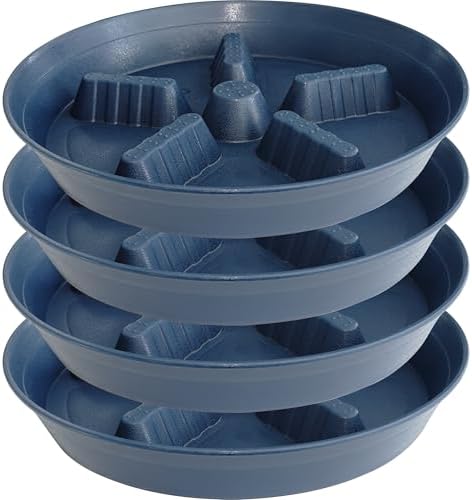 4 Pack Plant Saucer 12 inch, 8 10 14 17 inch, Plant Stand Plastic Plant Saucers for Indoors Outdoor, Heavy Duty Flower Saucers for Potted Plants, Pot Saucers for Plants, Grow Bags Saucers by Unknown