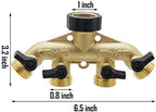 Twinkle Star Heavy Duty Brass Shut Off Valve | 4 Way Garden Hose Splitter - Image 5