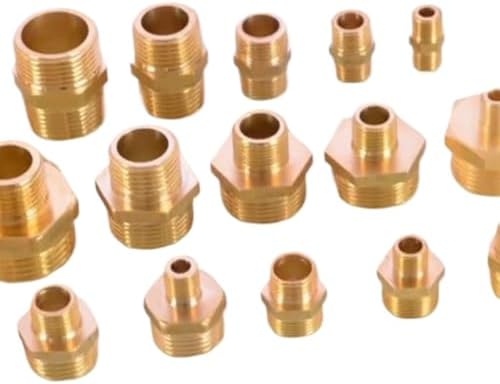Garden Hose Connector 10PCS Brass 1/2" to 3/4 3/8 1 Thread Connector Reducing Repair Joint Copper Bubbler Adapter(1l2 x 1l2) - Image 3