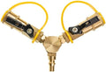 BlueStars [100% Solid Brass] 1/4" RV Propane Quick Connect Y Splitter by BlueStars