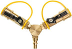 BlueStars [100% Solid Brass] 1/4" RV Propane Quick Connect Y Splitter by BlueStars